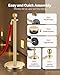 VEVOR Stanchions and Velvet Ropes 4Pcs, Hollow Base with Stainless Steel Post, 2 Red Velvet Ropes and Posts, Crowd Control Barriers Gold Stanchions, Red Carpet Runner Poles for Party Supplies