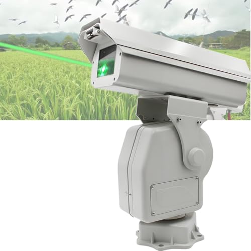 MazmornFly Repelente Láser Automático para Aves, Dispositivo para Ahuyentar Aves, Rotación 360°, Ahuyentador Automático Impermeable con Cobertura De 300 M², Crucero Automático B
