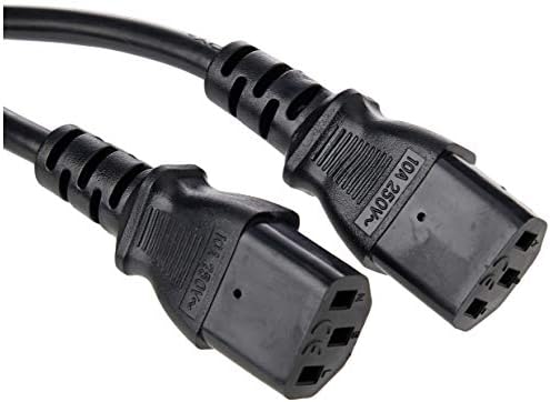LINDY 30371 2.5m UK 3 Pin Plug to 2 x IEC C13 Splitter Extension Cable, Black
