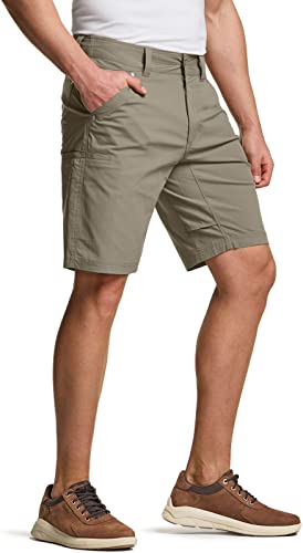 Cqr Men's Classic Cargo Shorts, Lightweight Outdoor Stretch Golf Short, Tactical Hiking Shorts With Multi Pockets, Sedona Shorts Tan, 36 #TOP9