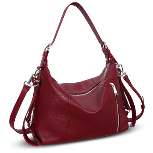 Bolso Tote para Mujer de Cuero genuino con correa ajustable miniatura 1