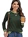 Cuptacc Sweatshirt Damen Kontrast Schicker Dicker Oversized Pullover Damen Herbst Winter Mit Drop-Schulter Lässige Locker Sweatshirt Dunkelgrün M Mittel