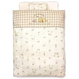 un doudou 日本製 ベビー布団 11点セット オーガニックコットン ダブルガーゼ Disney プー＆フレンズ 70×120cm 綿100% 全部洗える NZ1121 A-160