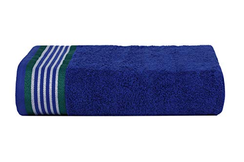 Image of Casa Copenhagen, Germany Design- He & She Super Soft Collection 2 Pieces 100% Cotton Large Bath Towel (Size : 70 x 140 cm) - Abudant Green & Solitaire Blue