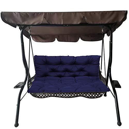 Coussin pour balancelle 3 places imperméable matelas de banc extérieur bleu marine