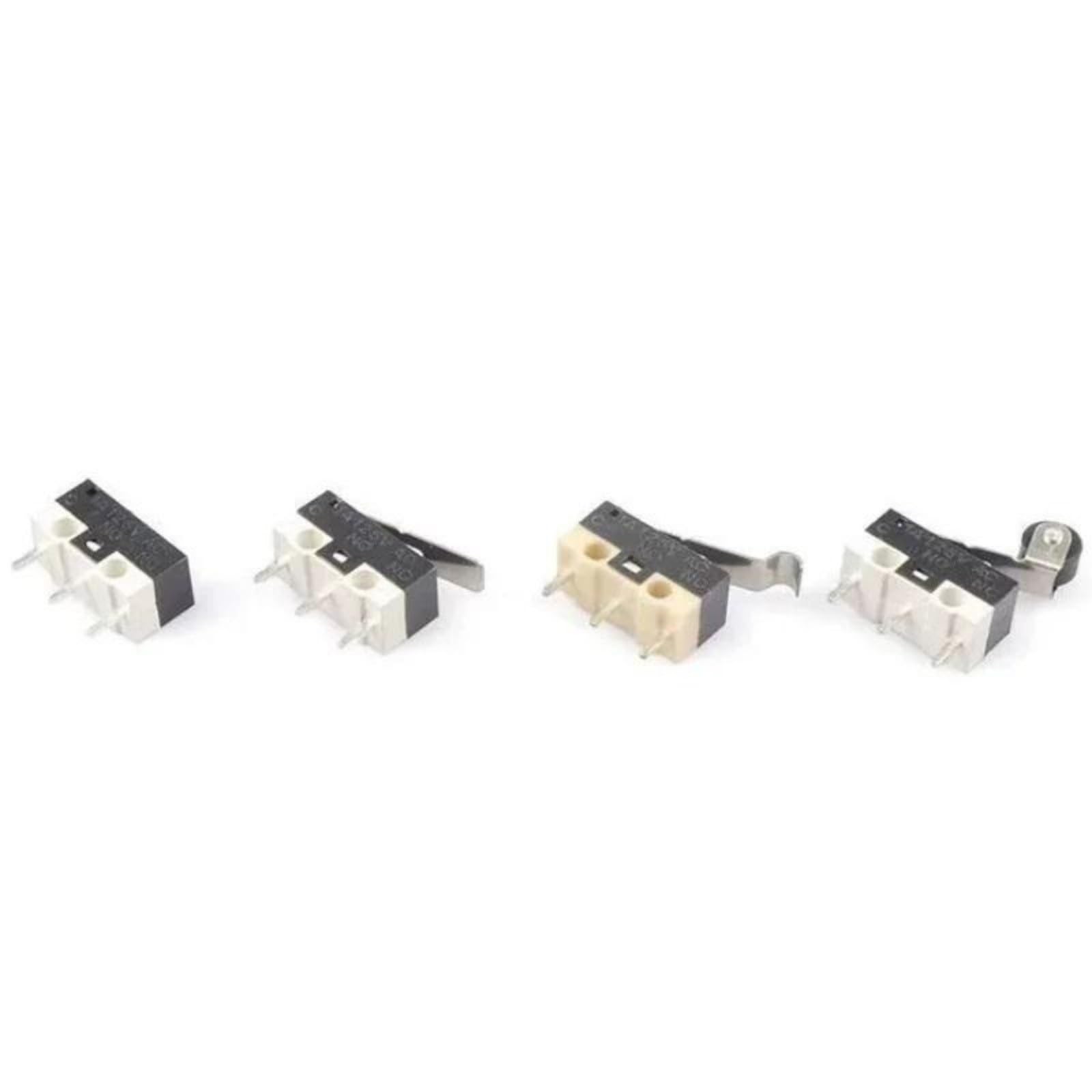 100 pezzi Mini Micro Finecorsa 3 Pin Terminali PCB Leva Rullo Azione Rapida Microinterruttori a Pressione Parte di riparazione(B)