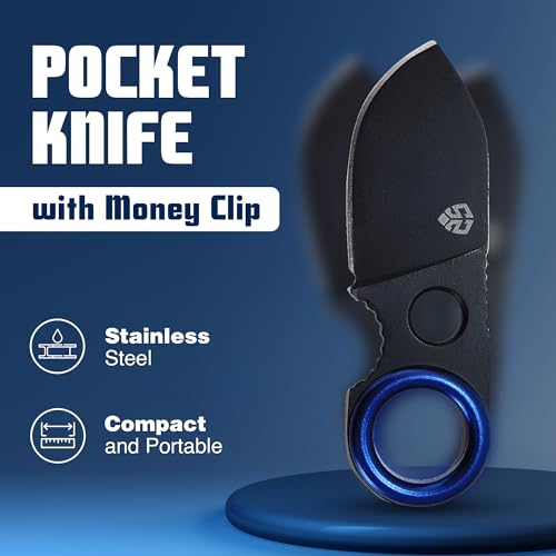 Schützen Pocket Money Clip With Knife - Titanium With Quick Release Pocket Knife For Men - Durable Slim Money Clip - Lightweight Tactical Pocket Knife - Everyday Carry Men Accessories2