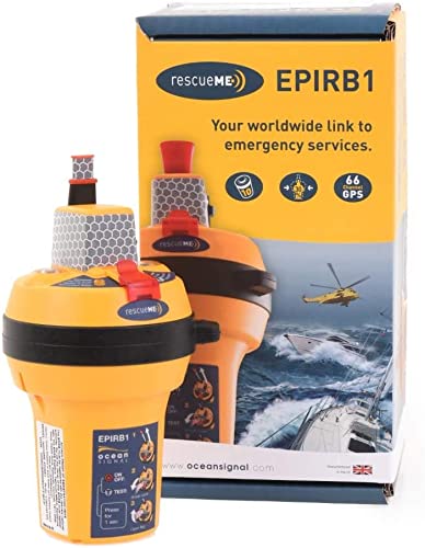 Ocean Signal EPIRB1 | CAT 2 Manuelle| GPS-Notsignal | 406 MHz | Manuelle Bereitstellung | Wasserdicht | 10-Jahres-Batterie | Weltrettung | Sicherheit im Seeverkehr | Individuelle Programmierung