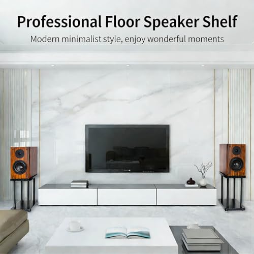 Soporte de diseño minimalista para altavoces con estructura robusta de doble nivel 5