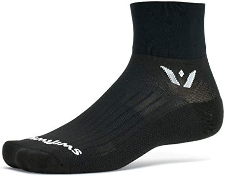 Swiftwick- ASPIRE TWO Running & Cycling Socks, Firm Compression Fit (Black, Medium)
