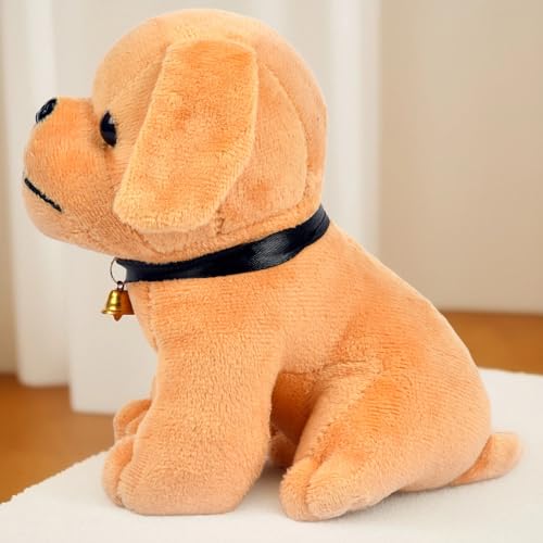 Image of Babique Bell Dog Stuffed Plush Animal | Teddy Bear Soft Toy |Ideal for Birthdays & Special Occasions Girls /Boys, Baby Kids -Brown