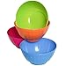 Klickpick Home Set Of 8 - 28 Ounce Plastic Bowls For Cereal, Soup, Ice Cream, Salad, Pasta, Fruit l 4 Classic Colors l Dishwasher Safe