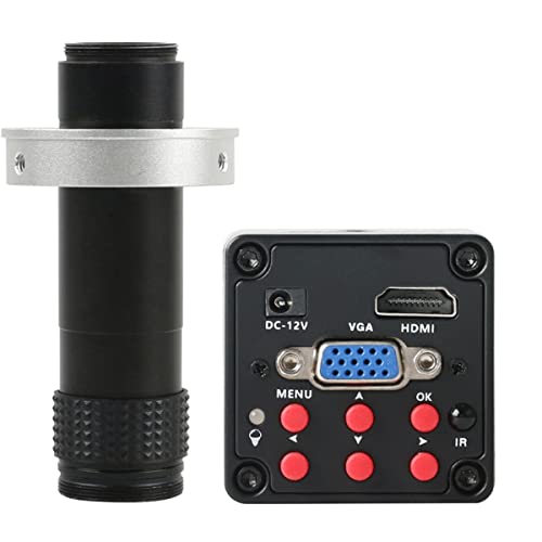 Microscope 100X 130X 180X 200X 300X 500X Industry Video Microscope Camera Zoom C-Mount Lens(with 130X Lens)