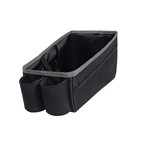 Image of FH Group E-Z Travel Multi-Use Car Organizer with Cup Holders | Back Seat Storage Gray