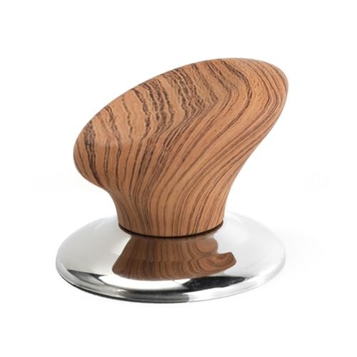 Wood Grain Pot Lid Knob - Universal Replacement Handle for Pans/Skillets, Heat-Resistant, Easy Installation with Stainless Steel Base (1, Bakelite)