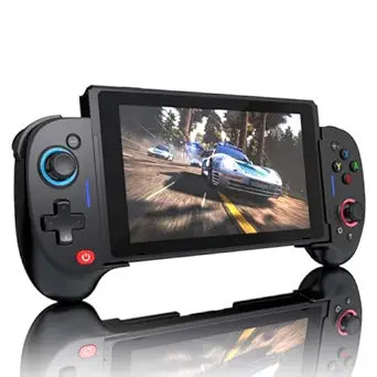ShanWan Switch Controllers - One-Piece Joypad Replacement Switch OLED, Suitable for Handheld Mode, Adjustable Turbo and Dual Vibration, Ergonomic, 6-Axis Gyro, Compatible Programming Function