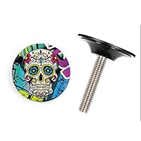 DONGKER Tappo Superiore Cuffia Bici,Copertura Cuffie Bicicletta In Lega Titanio Con Bulloni Per MTB Bici Da Strada - Foto 2