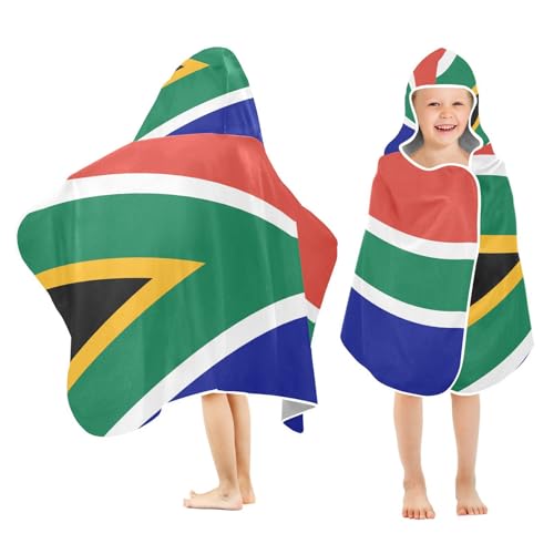 GuoChe Jewelry Heart Shape Box South Africa Flag Portable Display Storage Boxes Fitted with 6 Ringing Slots