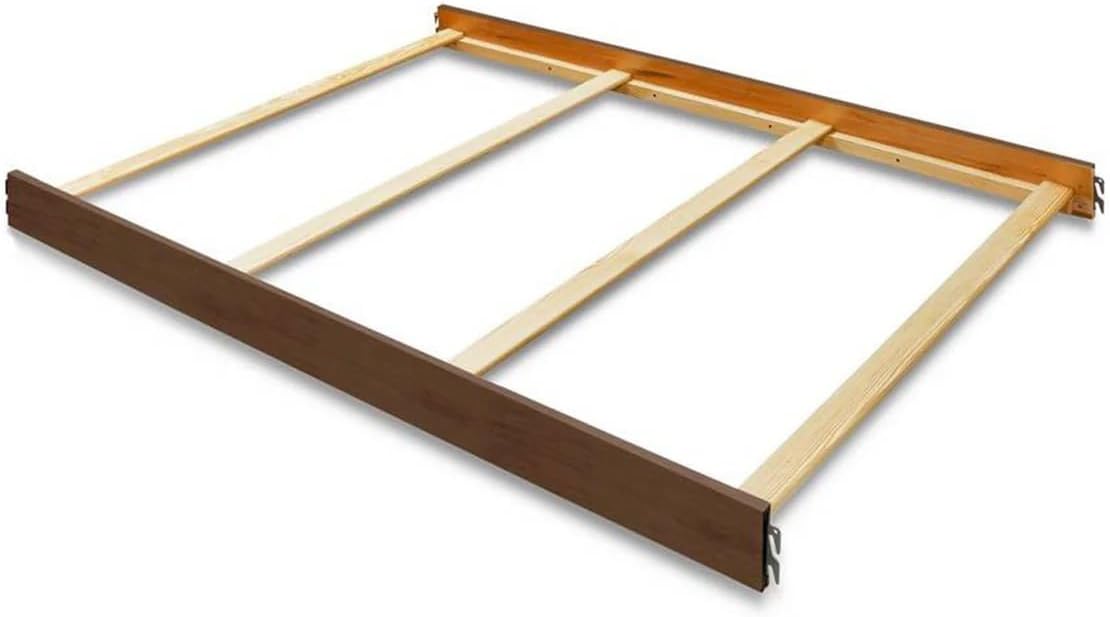 Full-Size Conversion Kit Bed Rails for Bertini Baby Convertible Cribs by Dorel - Solid Wood Rail - Toddler &Adult Bed Rail for Full-Size Beds - Essential Baby Furniture (Dark Walnut - Timberlake Crib)