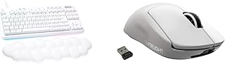 Logitech G G713 Wired Mechanical Gaming Keyboard with LIGHTSYNC RGB Lighting, Tactile Switches - White Mist & PRO X SUPERLIGHT Wireless Gaming Mouse, HERO 25K Sensor, Ultra-light with 63g