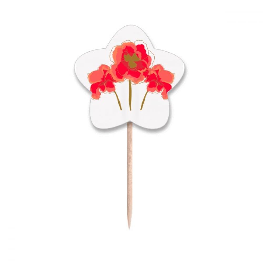 Peinture de maïs et cure-dents en forme de fleurs pour décorer une table de pique-nique chic