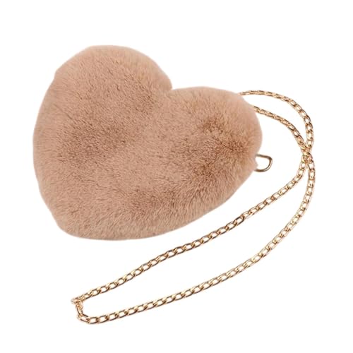 Heart Shaped Shoulder Bag for Women Purse with Chain Casual Crossbody Bag
