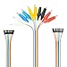 MTDELE 20 Pcs breadboard Jumper Wires with Alligator Clips Male and Female Compatible with for Raspberry Pi LED Strips Arduino Lilypad Power Test Lead