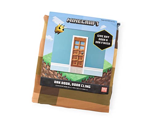 Minecraft Oakdoor Fabric Door Cling, Brown, 208.3L x 86.4W cm - Image 2