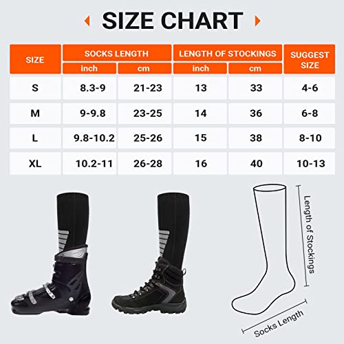 Heated Socks For Men Women Rechargeable Washable 7.4V 19.24Wh Battery Electric Foot Warmer With App Control Heated Socks, Winter Skiing Hunting Working Riding Camping Outdoor(Black,L) #TOP6
