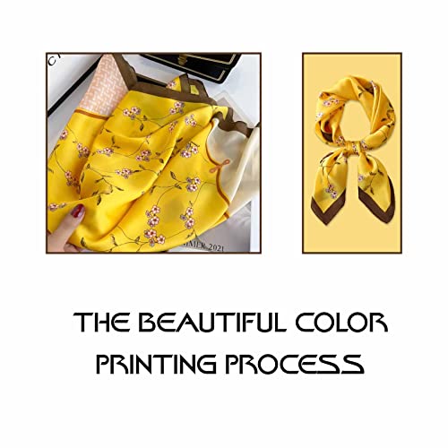 Roizsx Fashion Hair Scarf For Women Lightweight Silk Feeling Head Scarves Square Bandanas 27.5× 27.5 Inches #TOP2