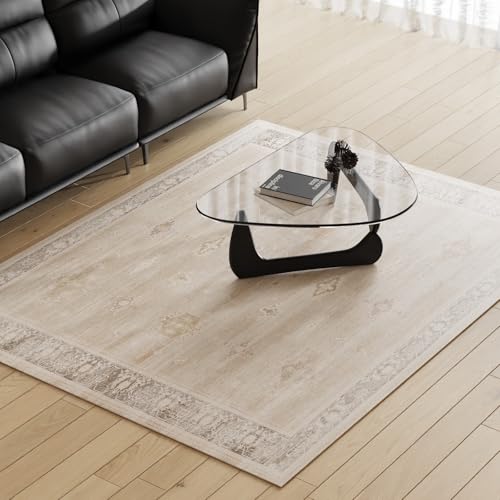 FUNMAT Area Mat for Living Room, 5'x7' Waterproof Area Rug