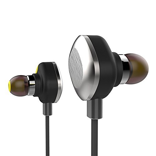 PowerLead Uspo STH001 U5 Intelligent Smart Bluetooth Sports Headphone Headset Earphone IPX7 Waterproof Earbuds Wireless Headsets for Iphone Samsung HTC(Black)