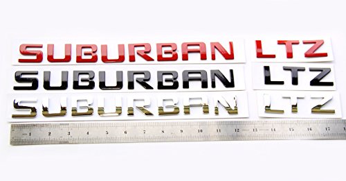 Yoaoo Chrome Suburban Ltz Emblem Badge Nameplate Letter Replacement For Suburban Glossy Shiny #TOP3