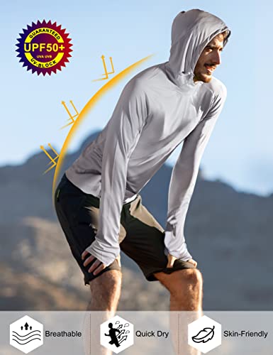 Roadbox UPF 50+ Sun Protection Hoodie Shirt, Outdoor Fishing SPF UV Long Sleeve Shirts, Quick Dry Hiking Running Rash Guard4