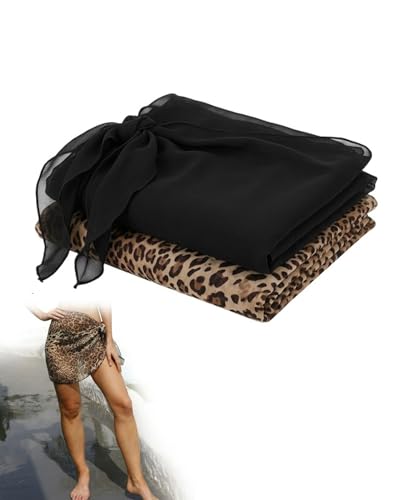 KAKFEL Paréo Femme Plage 2 Pièces, Sarong & Cache Maillot