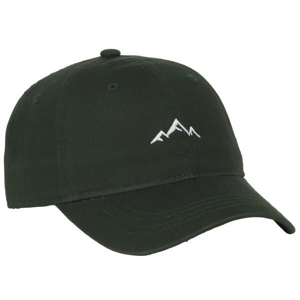 Image of Outdoor Cap Mountain Embroidered Dad Hat Adjustable Soft Cotton Polo Style Unstructured Baseball Cap for Men & Women