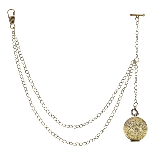 PH PandaHall 13.4 inch Pocket Watch Chain Antique Bronze Suit
