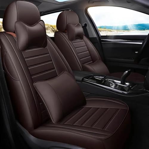 Housse siège voiture cuir Mitsubishi Outlander Pajero Grandis voyage famille chic brun
