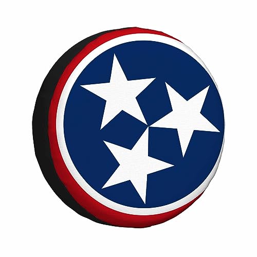 MIYASANG State of Tennessee Flag Spare Tire Cover National Unity Red Blue White Stars Weatherproof Universal Wheel Protectors Camper Tire Covers for Trailer Rv Travel(17 inch) by MIYASANG - Used condition - US$9.18