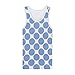 Buyless Fashion Boys Scoop Neck Tagless Undershirts Soft Cotton Blue Polka Dot Tank Top (4 Pack) - TW21-BD-9-10