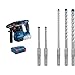 Bosch Professional 18V System Akku Bohrhammer GBH 18V-22 (inkl. L-BOXX, ohne Akku/Ladegerät) + 5x Expert SDS plus-7X Hammerbohrer Set (für Stahlbeton, Ø 5-10 mm)