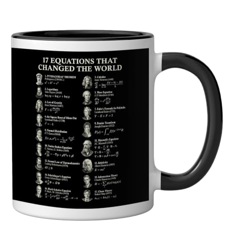 Taza Cerámica Ciencia Física Historia 11oz Negro/Blanco miniatura 2
