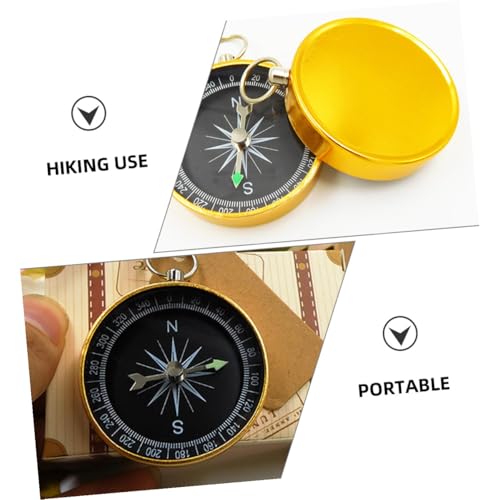 Set de 4 brújulas metálicas portátiles Toyvian para camping miniatura 5