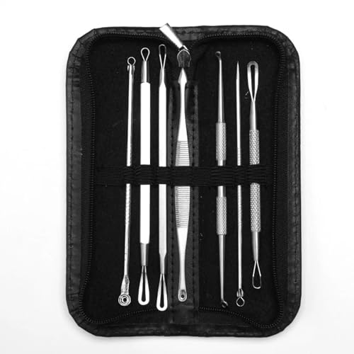 Juego profesional de removedor de puntos negros, 7/9 piezas de herramientas de limpieza de poros faciales con estuche