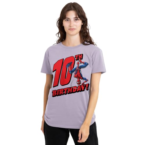 T-Shirt Spiderman Femme Lavande Marvel Spiderman Birthday 10 Top Violet