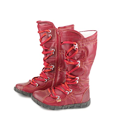 Snake-Embossed Leather and PU Upper Lace Decoration Women's Tall Boot2