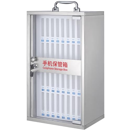 Image of Cell Phone Safe Deposit Box Stainless Steel Cell Phone Storage Boxes Employee Cell Phone Safe Deposit Boxes with Safety Lock No harm to The phoneWall-Mounted or Portable