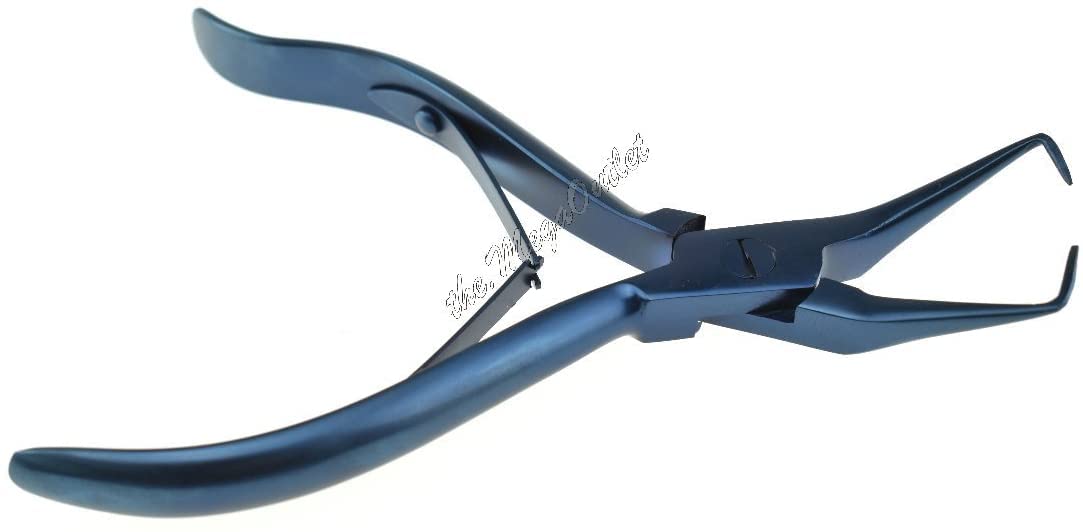 MAQNSCO New Hair Extensions Kit & Hair Extension Tool Plier for Micro link, Micro Ring, Feather Extension, Beads Opener & Removal Tool Kit BLUE Pliers