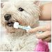 LIOOBO 1Set Silicone Pet Toothbrush for Cats and Dogs Unique Brush Heads with Ergonomic Slip Handle for Comfortable Oral Care Safe Gentle