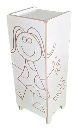 Armário 3D Infantil Menina Kids Gabinete MDF Branco